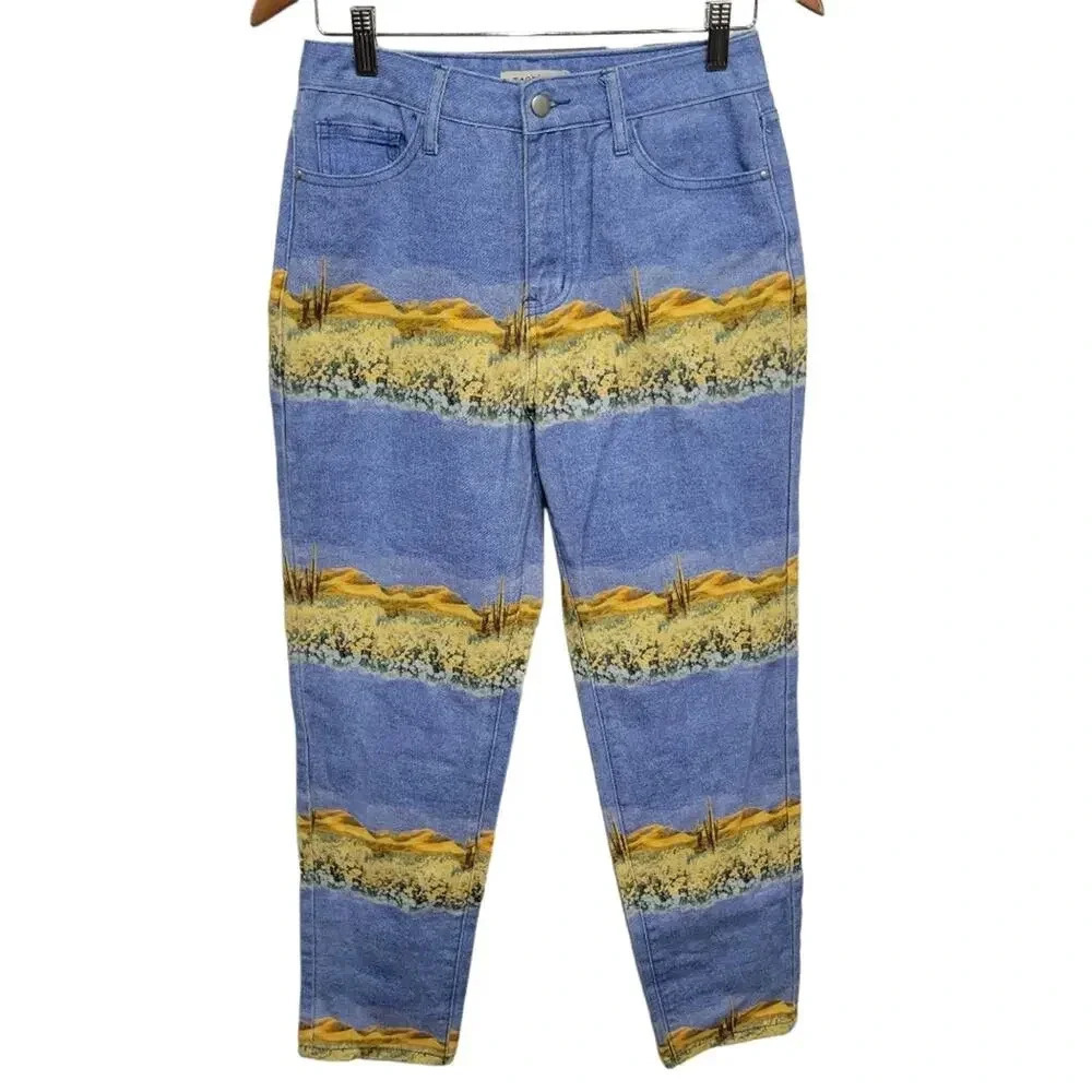 Machine Desert Print High Waist Jeans